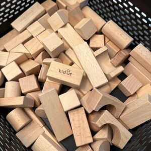 Natural Wooden Building Blocks Set